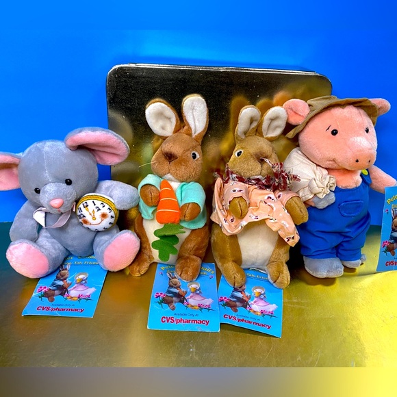 PETER RABBIT 1998 NWT PETER COTTONTAIL’S FAIRYTALE FRIENDS CVS PLUSH STUFFINS - Picture 2 of 16